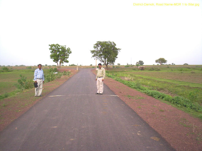 District-Damoh, Road Name-MDR 1 to Bilai